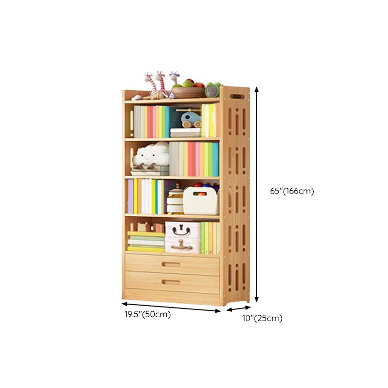 Freestanding Standard Kids Bookcase Nordic Light Wood Standard Bookcase