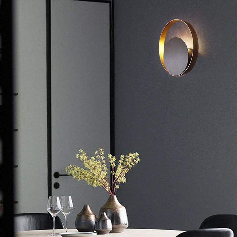 Postmodern Wall Lamp 1-Light Wall Mount Lamp with Metal for Living Room