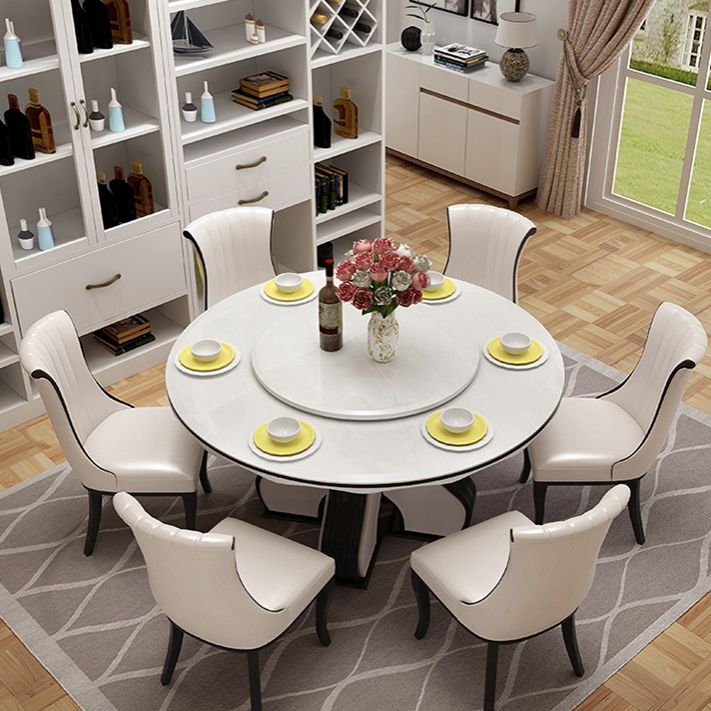 White Dining Table Convertible Dining Table for Kitchen Dining Room