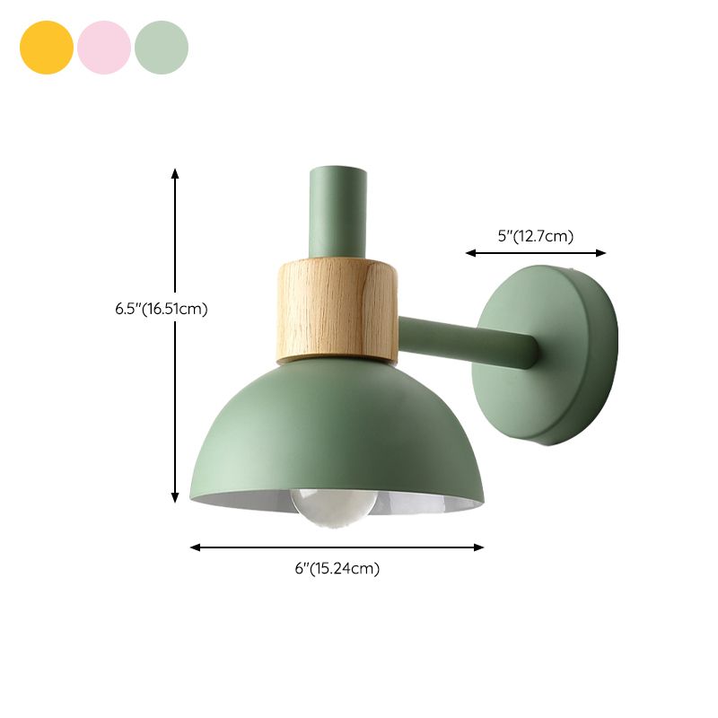 Metal Bowl Shape Wall Light Modern Style 1 Light Wall Light Sconce