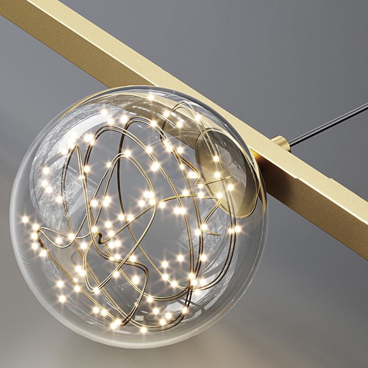 Contemporary Sphere Pendant Lights Glass Island Light Fixtures for Kitchen