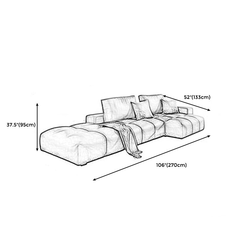 American Traditional Faux Square Arm Sectionals 37.4"High Leather Cushions Sofa,Dark Brown