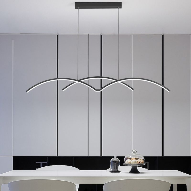 Modernism Kitchen Island Lighting LED Golden/Black Ceiling Light for Home