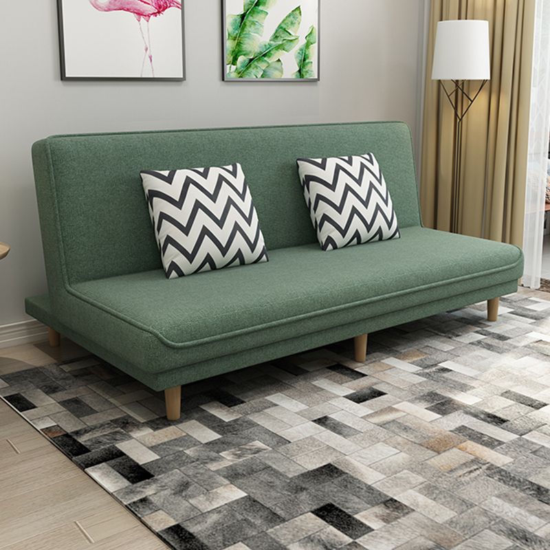 Foldable and Wear-resisting Linen Armless Sofa with Tight Back for Apartment
