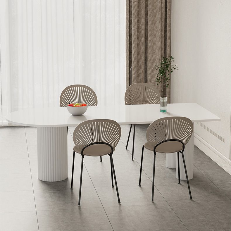 Contemporary Style Dining Table White Dinner Table for Home Kitchen Dinner