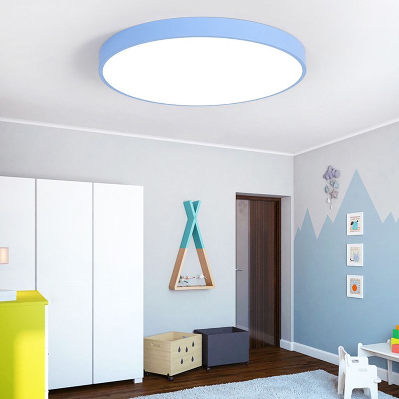 Modern Simple Macaroon LED Ceiling Lamp Acrylic 1 Light for Living Room Study