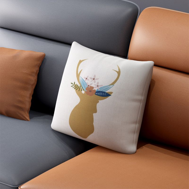 L-Shape Rolled Arm Pillowed Back Cushions Sectional Sofa with Chaise