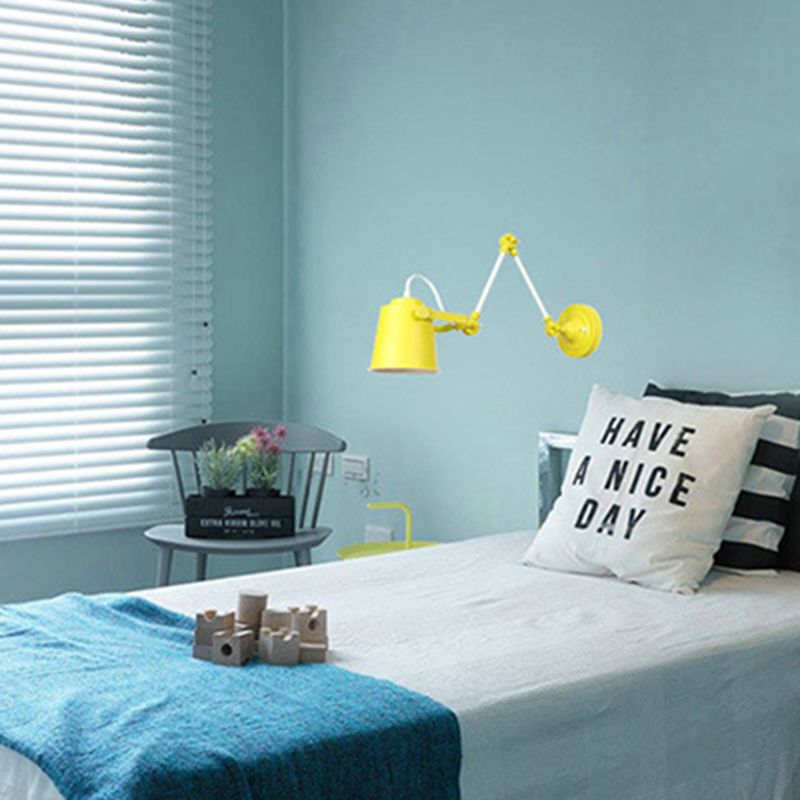 Longueur du bras réglable lampe murale macaron colorée moderne style simplicité style applique de bulbe lumière pour l'allée du couloir