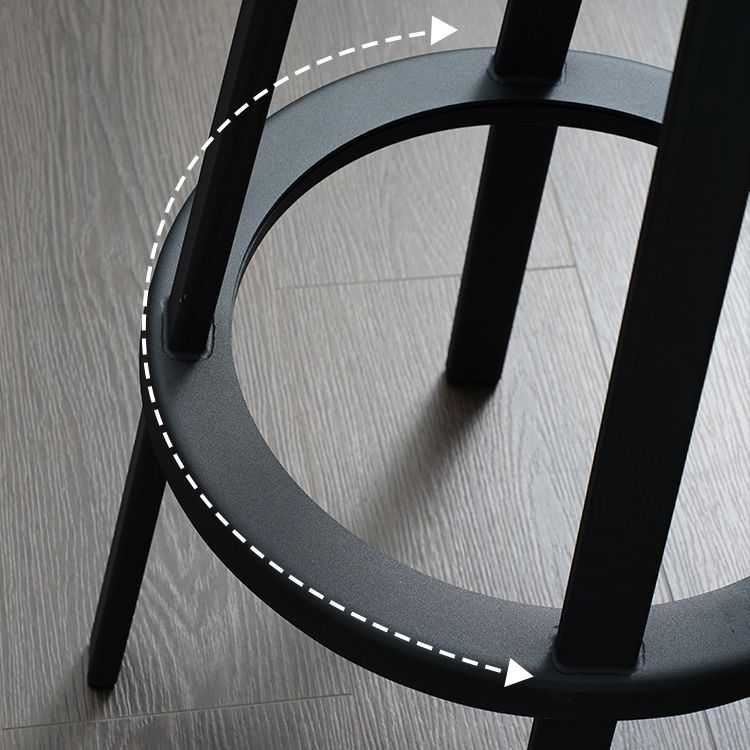 Modern Rotatable Backless Counter Stool Iron Cafe Bar Stool with Pedal