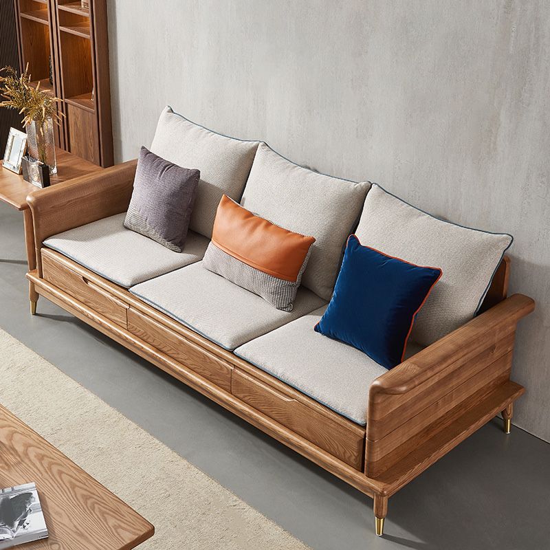 Country/Farmhouse sofa Fabric Living Room Rolled Arm Seating