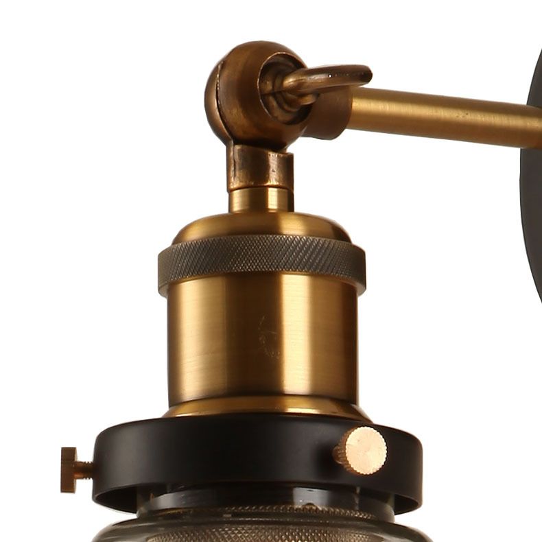 Riegel Indoor Dekoration Wandleuchte Glasschattenwandbeleuchtung mit goldenem Finisharm