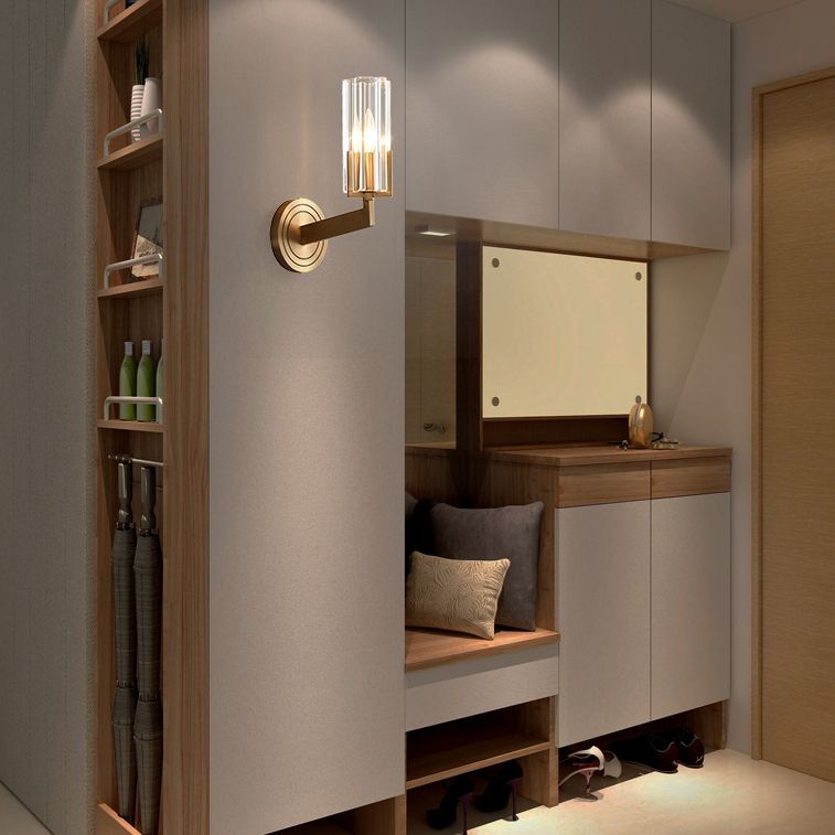 Cilindro trasparente lampada da parete in vetro applique industriale funce apparecchio per soggiorno per soggiorno