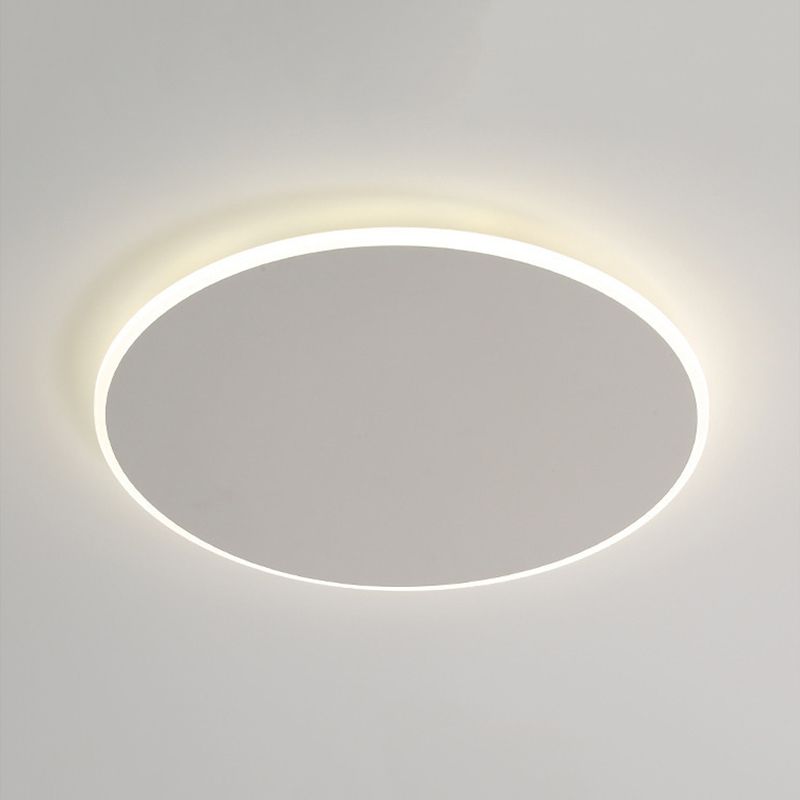 White Single Flush Mount Lighting LED Modern Ceiling Light for Living Room
