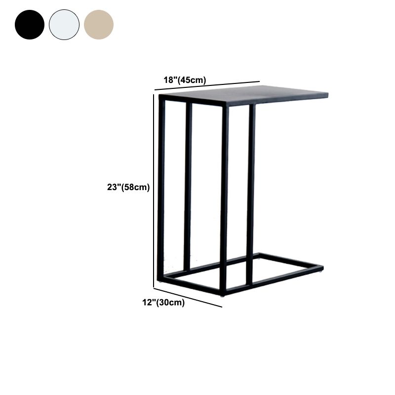 Mid-Century 17.7-inch Rectangular Top End Side Table Metal C Side Table