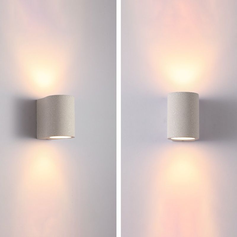 Modern Rectangular Sconce Light Fixture Cement 2-light Wall Sconces for Outdoor
