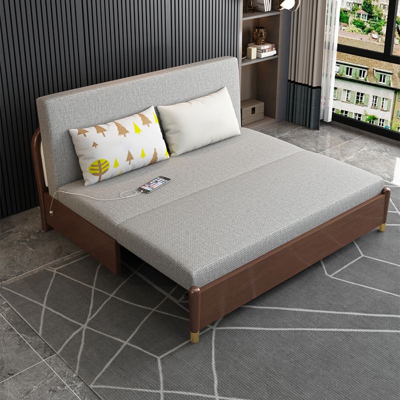 Contemporary Convertible Armless Cotton Blend Bed Sofa Couch