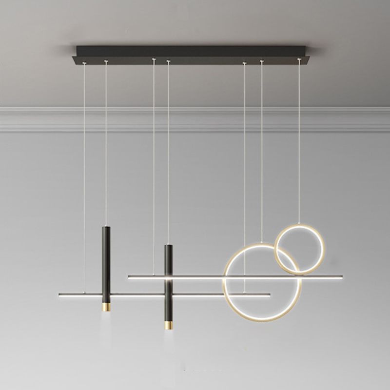 Metal Island Lighting with Silicone Shade Contemporary Ceiling Pendant Light