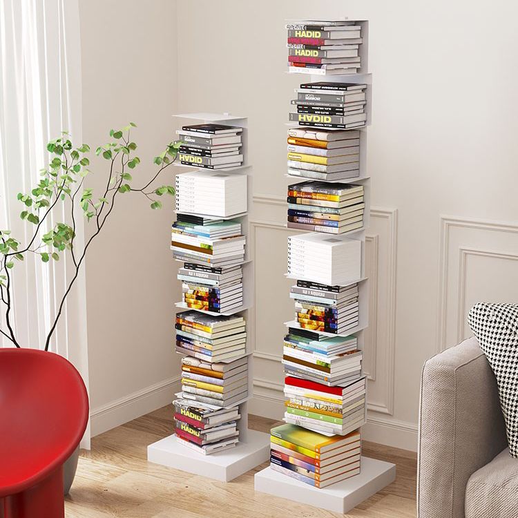 Invisible Bookshelf Open Back Contemporary Style Bookcase for Home and Office