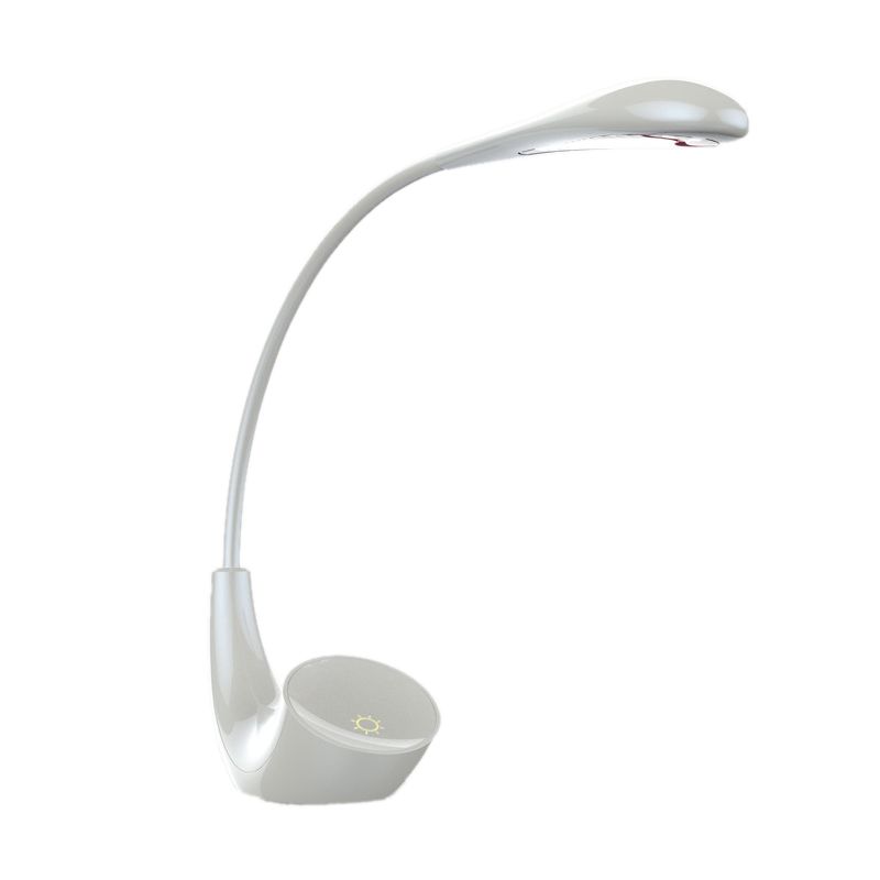 Lámpara de escritorio de brazo de plástico Flexible Luz de lectura recargable LED minimalista con control táctil