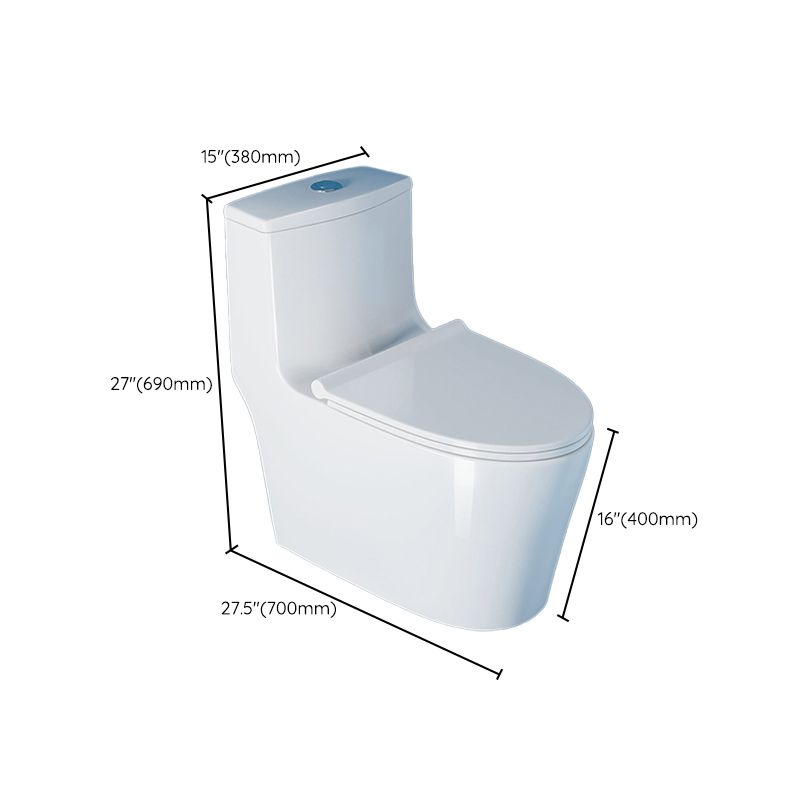 Porcelain Modern Urine Toilet Floor Mounted All-In-One Flush Toilet