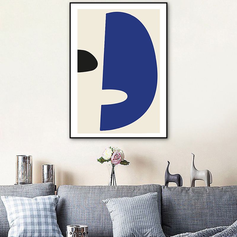 Illustration Abstract Canvas Wall Art for Home Gallery, Blue, Multiple Sizes Available