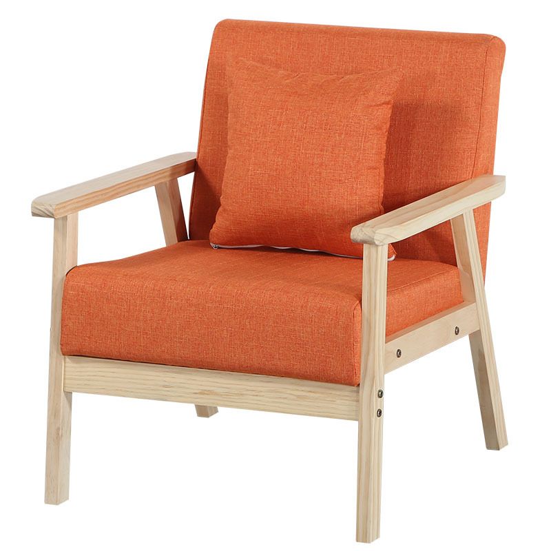 Linen Chair 25.1" L X24.4"W X28.3"H Removable Cushions Chair for Living Room
