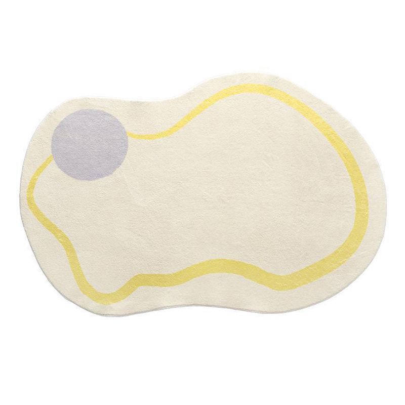 Casual Modern Rug Polyester Stripe Indoor Rug Stain Resistant Rug for Home Decor