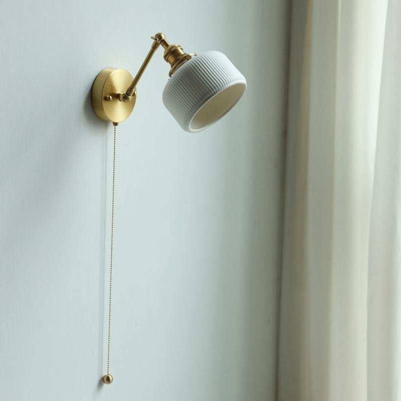 Éclairage géométrique contemporain lumières en métal et en céramique 1 luminaire mural d'éclairage