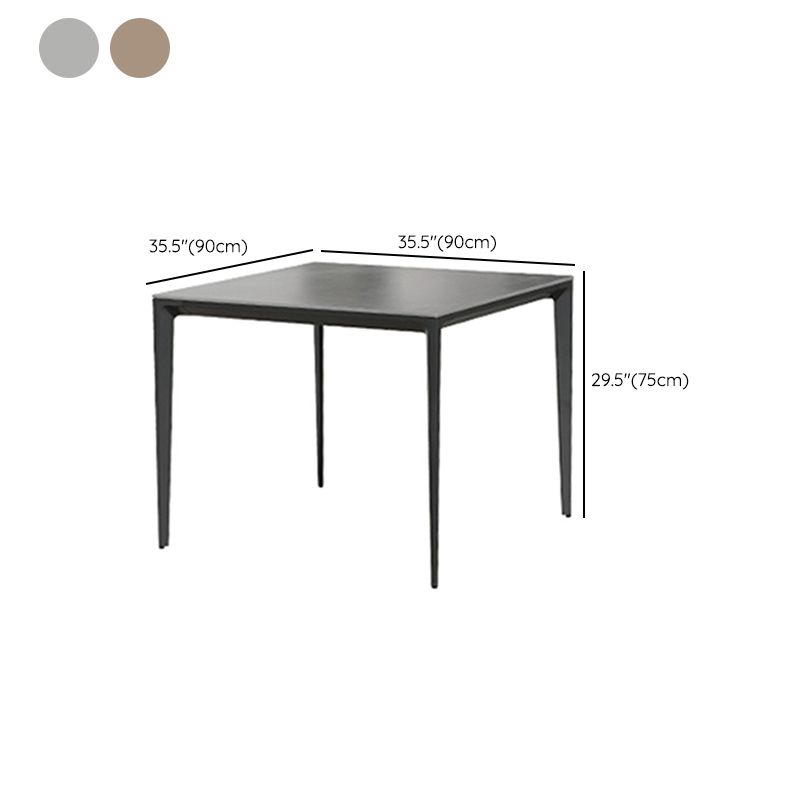 Industrial Aluminum Frame Patio Table Outdoor Rust Resistant Patio Table