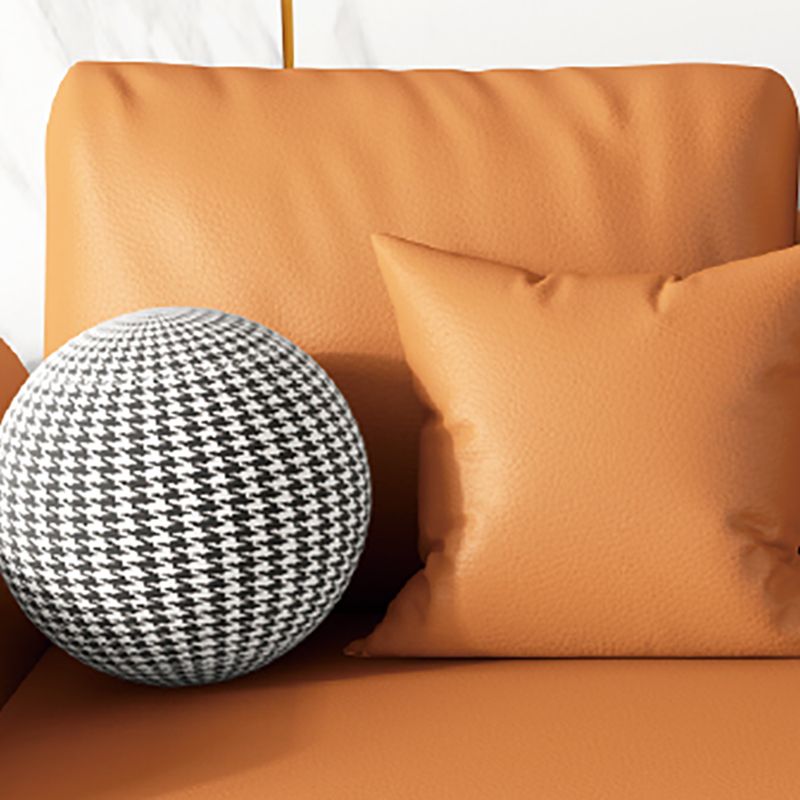 33"W Scandinavian Sofa Bed Leather Pillow Included Sleeper Sofa