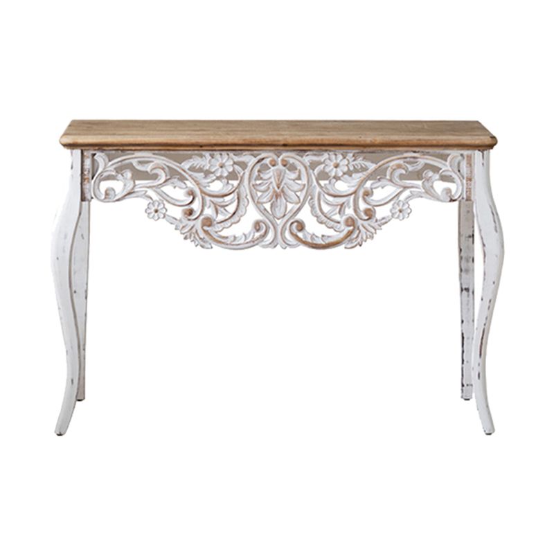 Rectangle Shape French Country Console Table White Wood Sofa Table