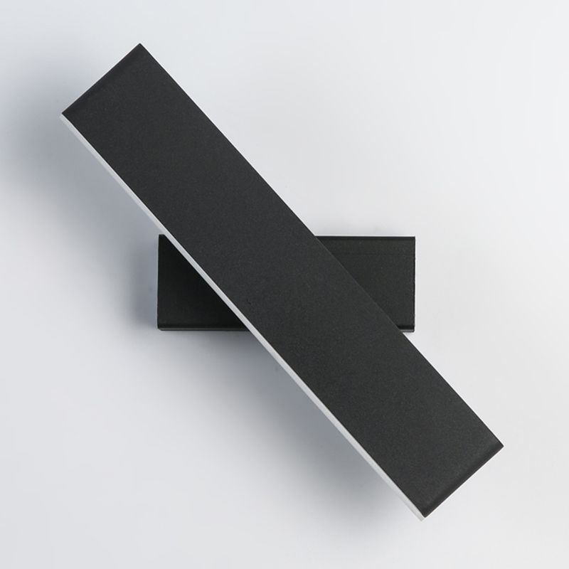 Luz de pared rotatable de hierro forjado de pared LED rectangular moderno moderno con sombra acrílica