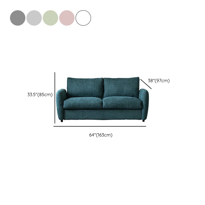 38" Wide Scandinavian Sofa Futon Foldable Upholstered Sleeper Sofa