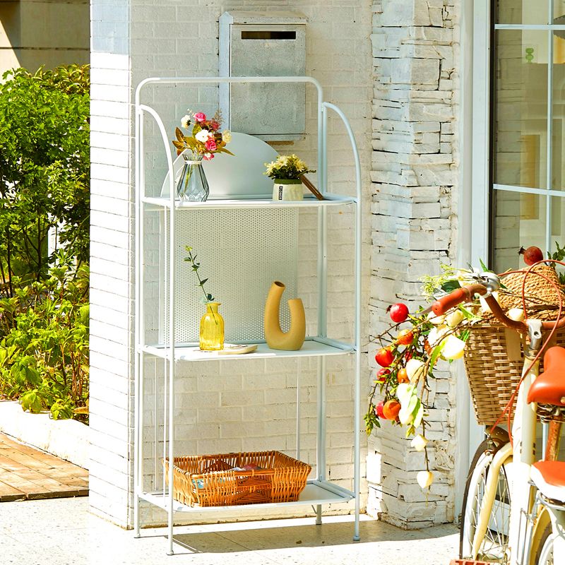 Modern Style Bookcase Etagere Open Back Metal Bookshelf for Home