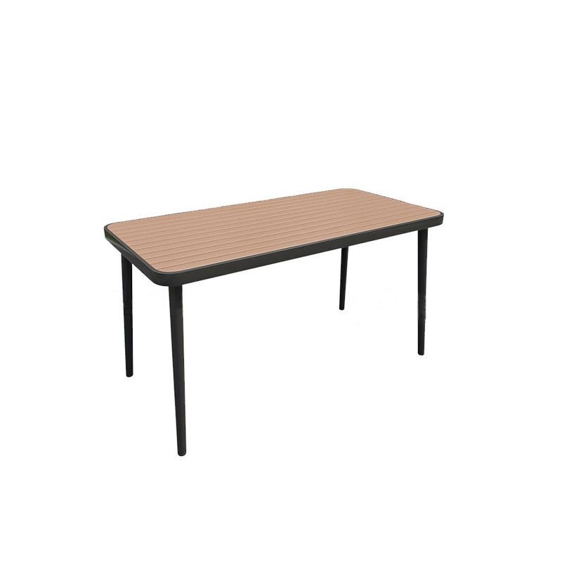 Industrial Brown Dining Set Rust Resistant Metal Dining Table