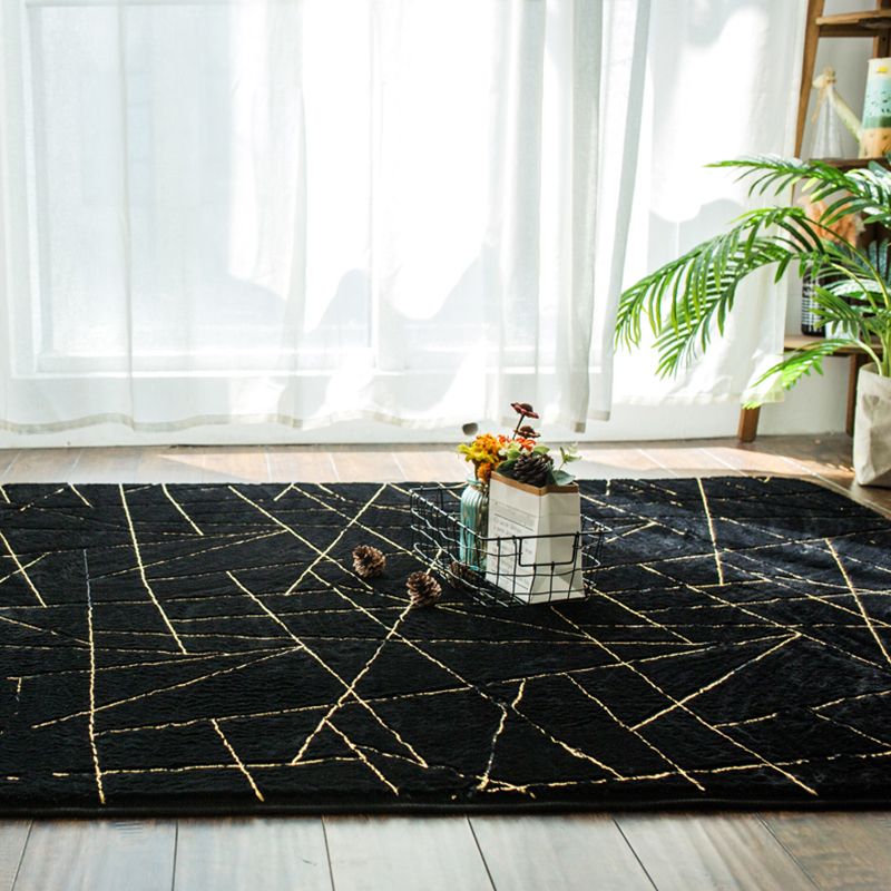 Relaxing Abstract Printed Rug Multi Colored Polypropylene Indoor Rug Anti-Slip Backing Pet Friendly Carpet for Bedroom