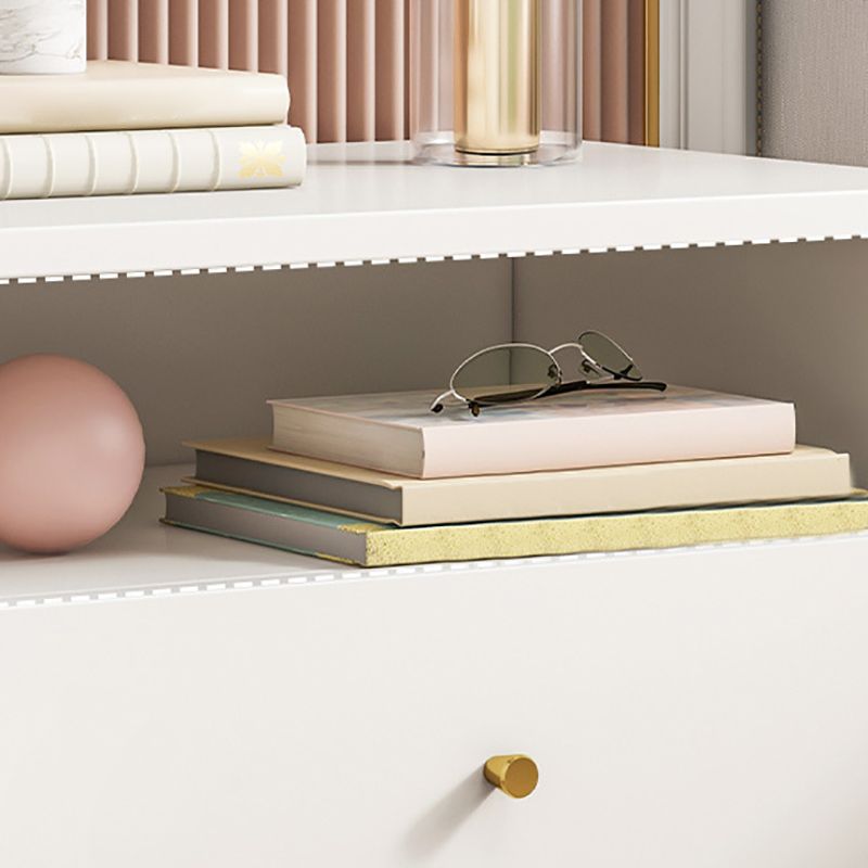 Contemporary Solid Wood Nightstand Drawer Storage Night Table