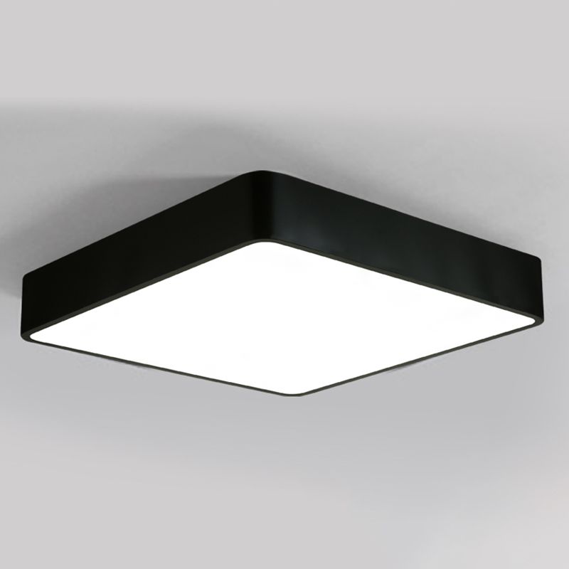 Square Shape LED Ceiling Lamp Modern Aluminium1 Light Flush Mount for Office