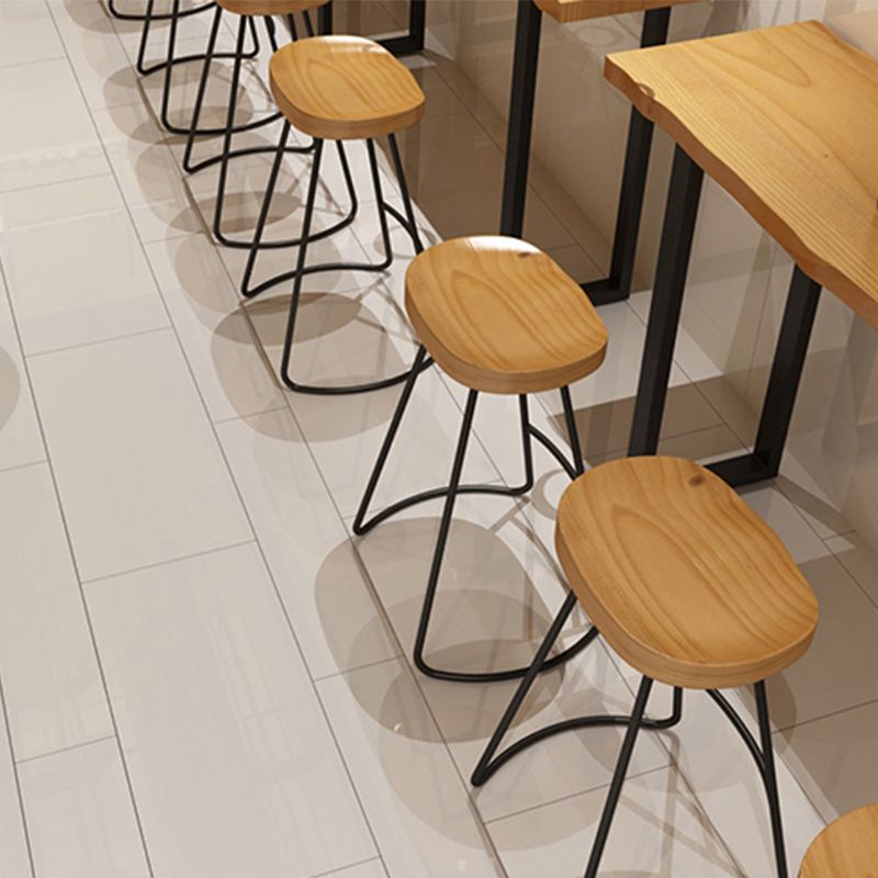 Modern Patio Bar Table Solid Wood Counter Height Dining Table