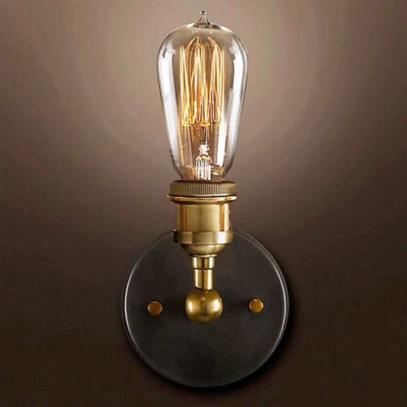 American Retro Industrial Style Armed Wall Sconce Lights 1Light Metal Sconces