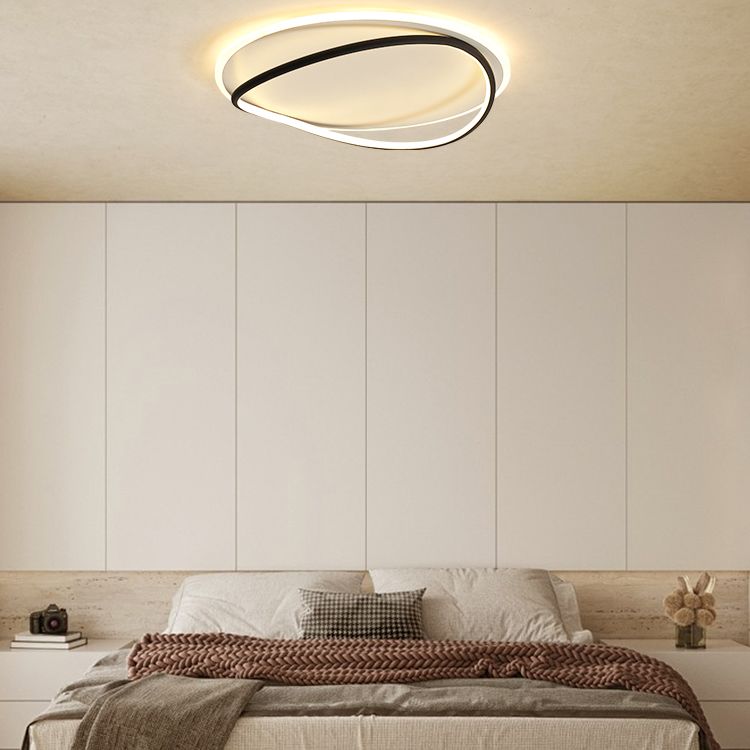 Runde Deckenleuchten im modernen Stil aus Metall mit 2 Lichtern, deckenbündig