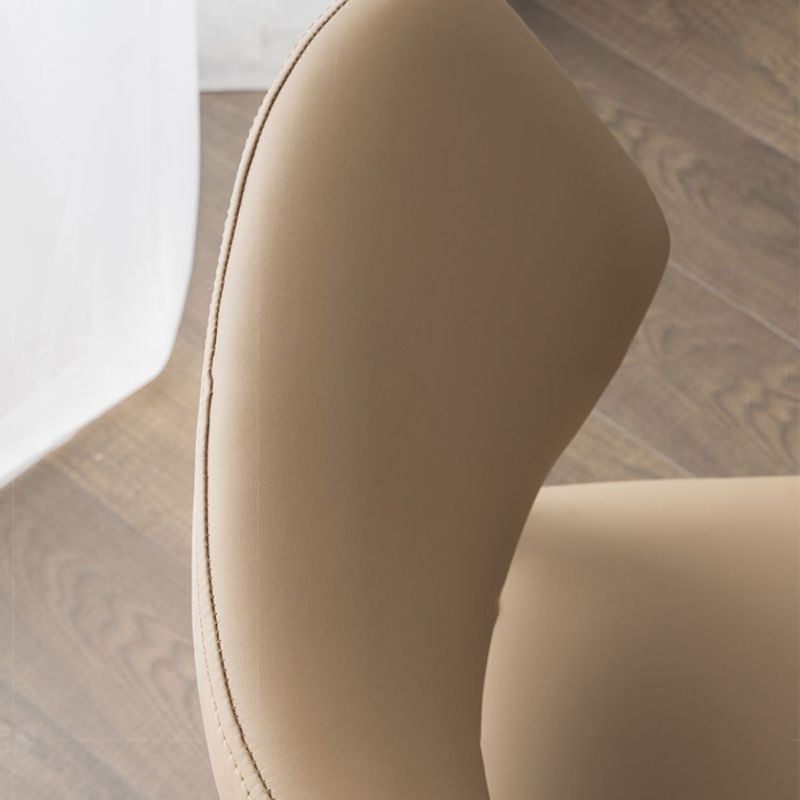 Industrial Upholstered Armless Chair Home Solid Wood Dining Chair