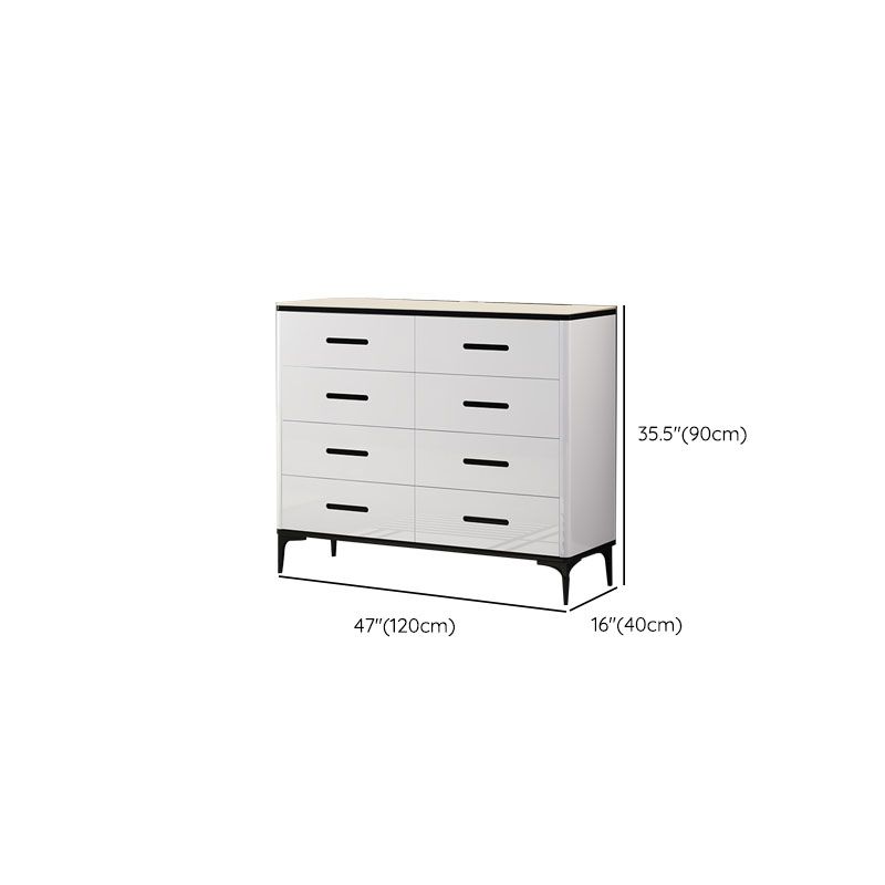 Contemporary Storage Chest Bedroom Stone Chest with Black Legs
