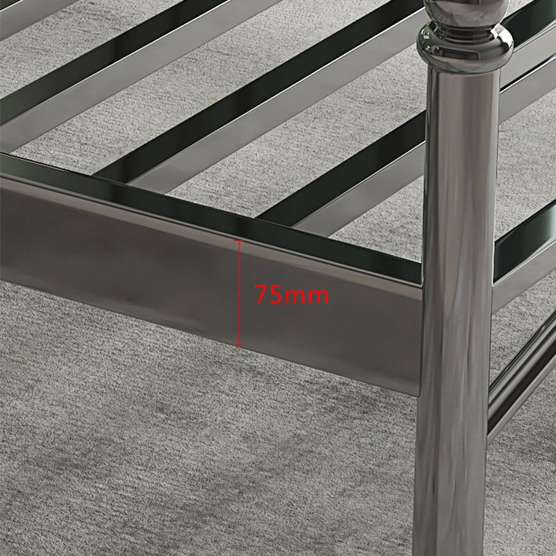 Modern Silver Color Bed Headboard Standard Bed with Metal Legs