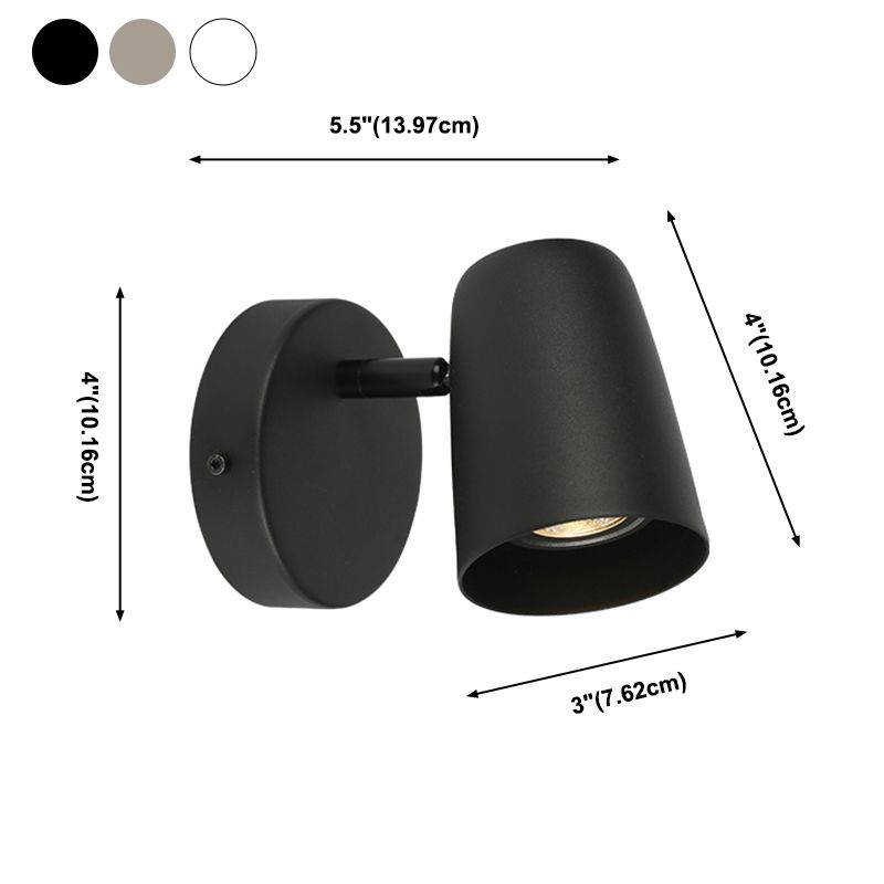 Dormitorio luminosos simples luminosos 1 iluminación de pared giratoria de metal ligero