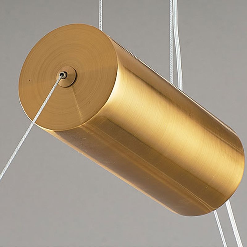 Modern Simple Glass Island Pendant 1 Light Island Light in Gold for Restaurant