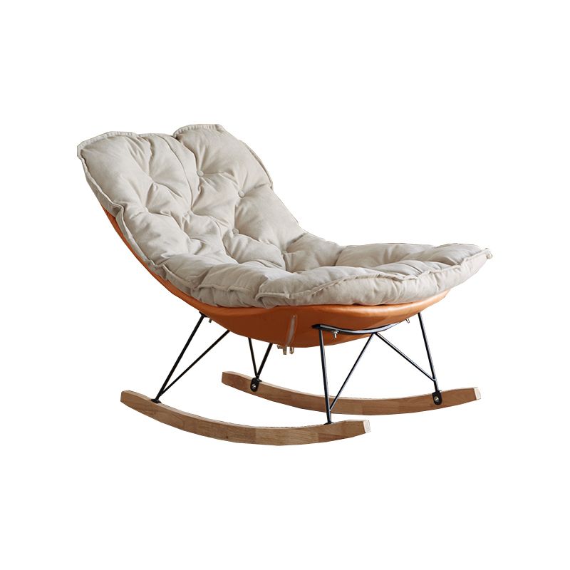 Modern Rocker Chair Metal Frame Spindle Rocker Chair with Padded Seat