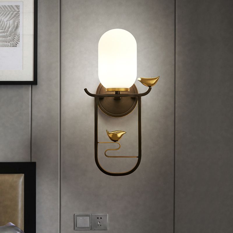 Gouden eigentijdse SCONCE -verlichtingsarmaturen witte glazen wandlamp SCONCE voor woonkamer