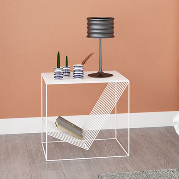 Mid-Century Modern Style Square Metal Table Frame Base Side Table