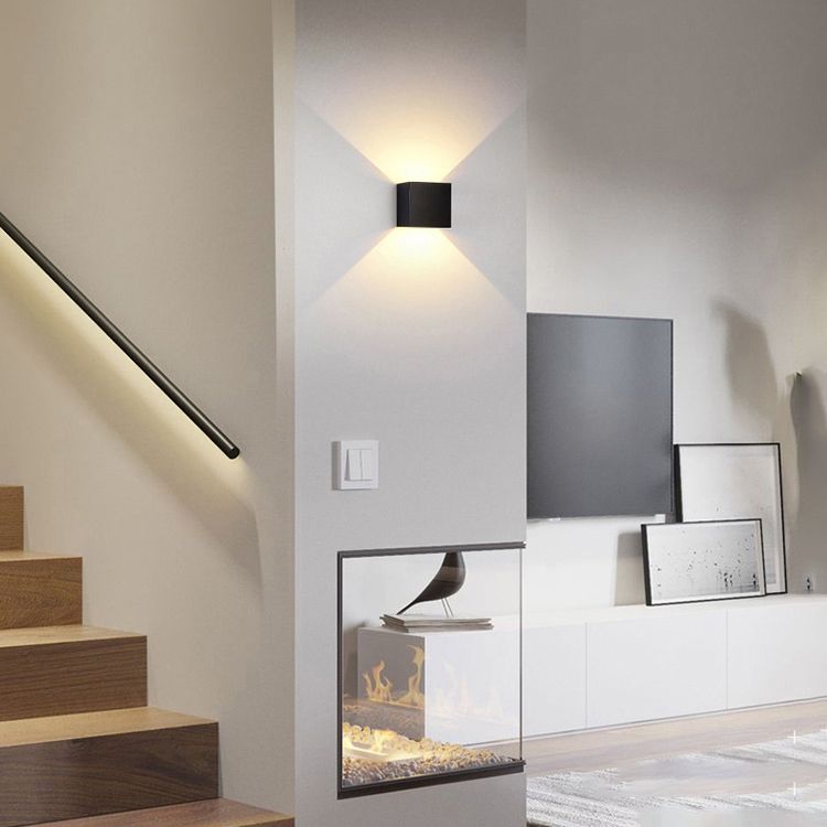 Metal Rectangle Wall Light Sconces Minimalism 1 Light Wall Mounted Lamp